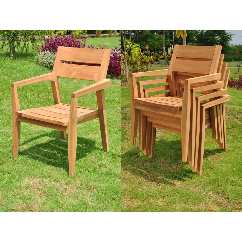 Crewellwalk Outdoor 11 - Piece Teak Dining Set, 30.5" H x 94" L x 40" W, Set of 10
