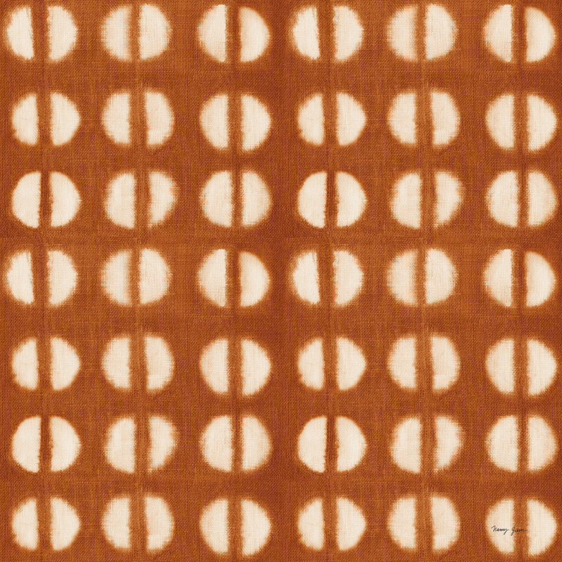 Shibori Square IX Orange by Nancy Green - Wrapped Canvas Painting, 30cm H x 30cm W x 3.8cm D