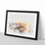 Malaga Skyline in Spain Watercolour - Picture Frame Graphic Art Print-56738999-56739005