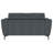 Okeshi Upholstered Sloped Track Arm Loveseat Charcoal