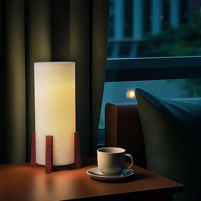 Lampe de table cylindrique KUNJOULAM