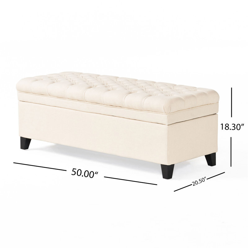 Modern storage ottoman, Faux Leather, White