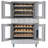 38 in. Double Commercial Natural Gas Convection Oven with Stacking Kit and Casters (KM-DCCO54-NGC)