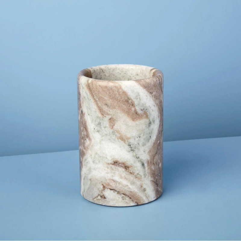Marble Bottle Holder 7" Luxury Heavy Home Decor