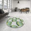 Tapis vert à motif floral-1873427468
