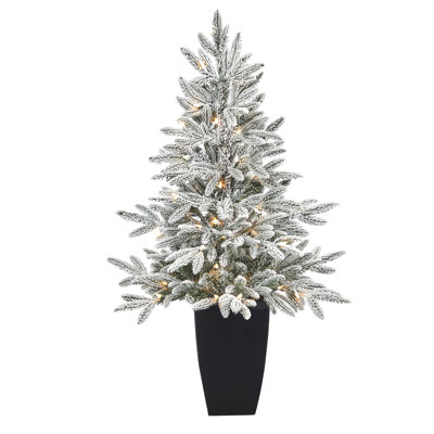 Arbre de Noël artificiel épinette vert 3,5 pi avec 50 lumières claires Manchester