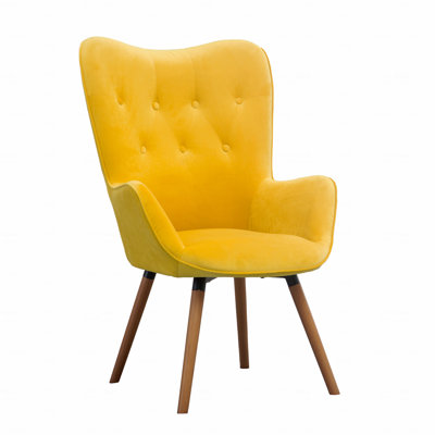 Doarnin Tufted Button Accent Chair, Single Upholstered Chair, Kitchen Dining Chair for Indoor