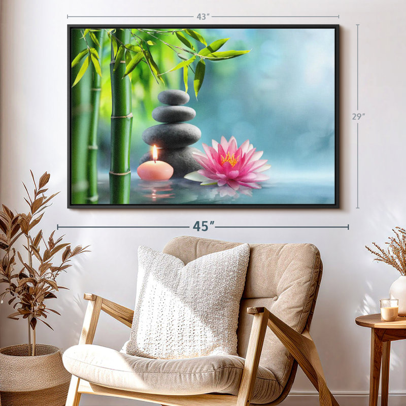 Bien-être «Japanese Bamboo Spa Canvas Print», H 29 po x l 43 po