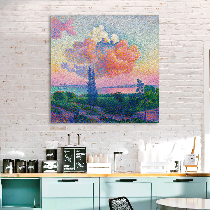 The Pink Cloud by Henri Edmond Cross - Wrapped Canvas Print, 70cm H x 70cm W x 4cm D