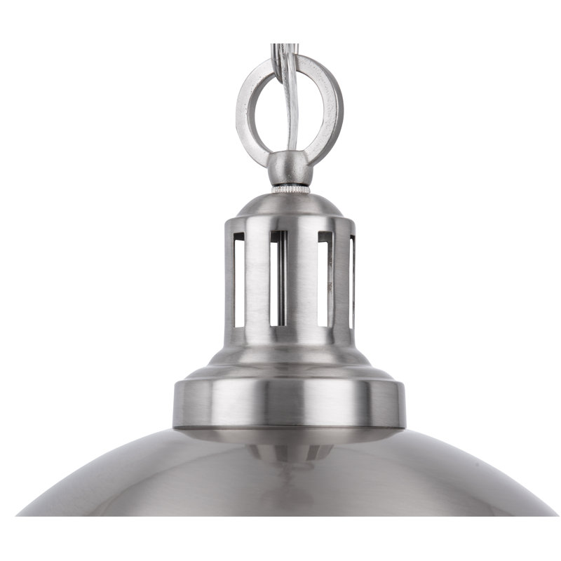 Simple Globe 2-Light Pendant Light, Nickel