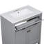 Meuble-lavabo moderne gris de 30 po. Lavabo en céramique et armoire à 2 portes. Fermeture en douceur. Offre un meuble-lavabo attrayant. Avec lavabo. Tiroir. Rehausse le style-57979767-57979764