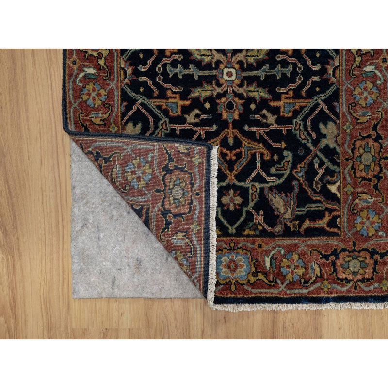 Tapis de couloir bleu Heris