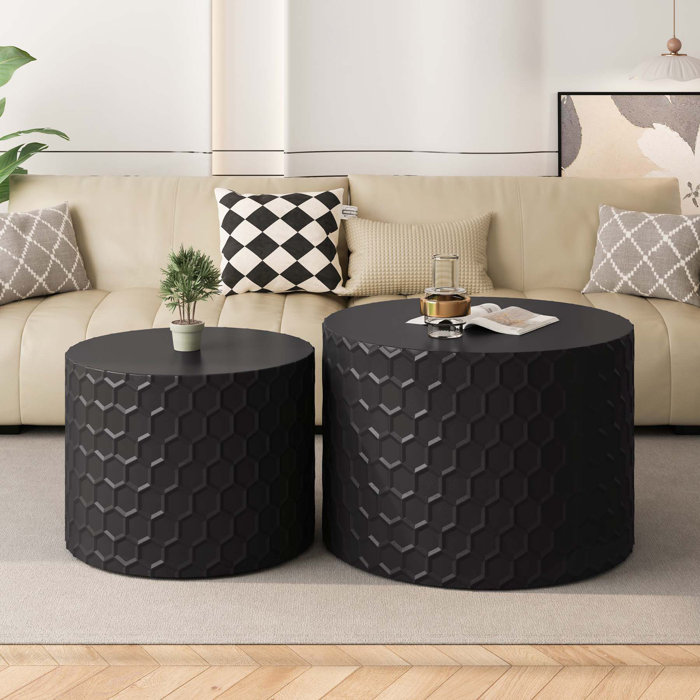 Mercer41 Chic and Versatile Nesting Coffee Table Set with Innovative ...