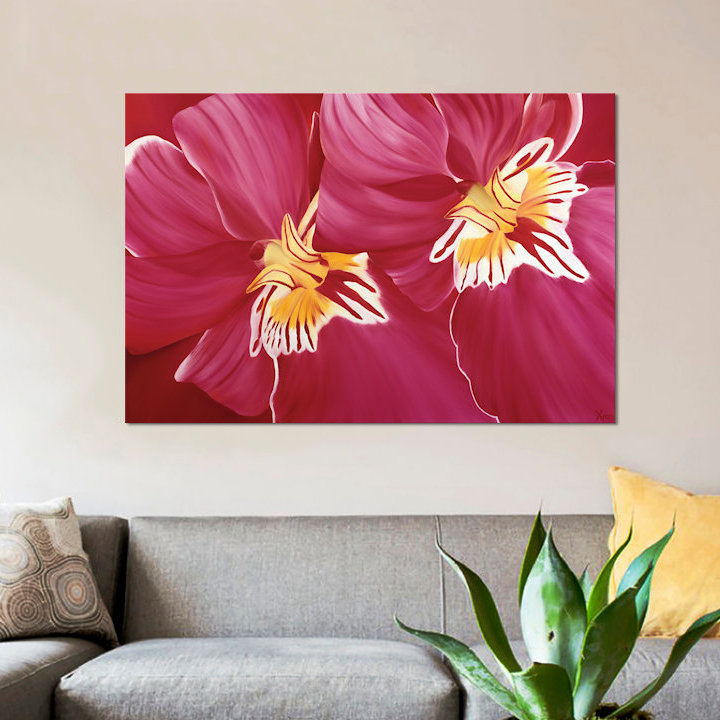 « floriade ii », impression sur toile, H 12 po x l 18 po x P 1,5 po, Toile tendue, Pas de tapis