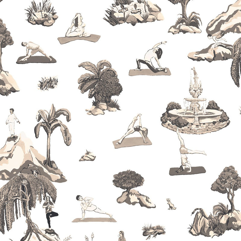 Forest Yoga, Sepia, Paper