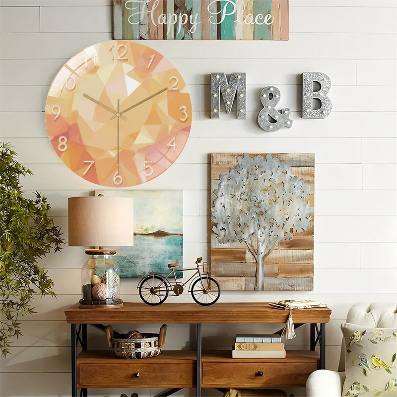 Horloge murale en verre 12 "