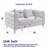60Inch Oversized 2 Seater Sectional Sofa, Living Room Comfort Fabric Sectional Sofa-Deep Seating Sectional Sofa, Soft Sitting With 2 Pillows For Living Room, Bedroom Teddy-558154351-558154350
