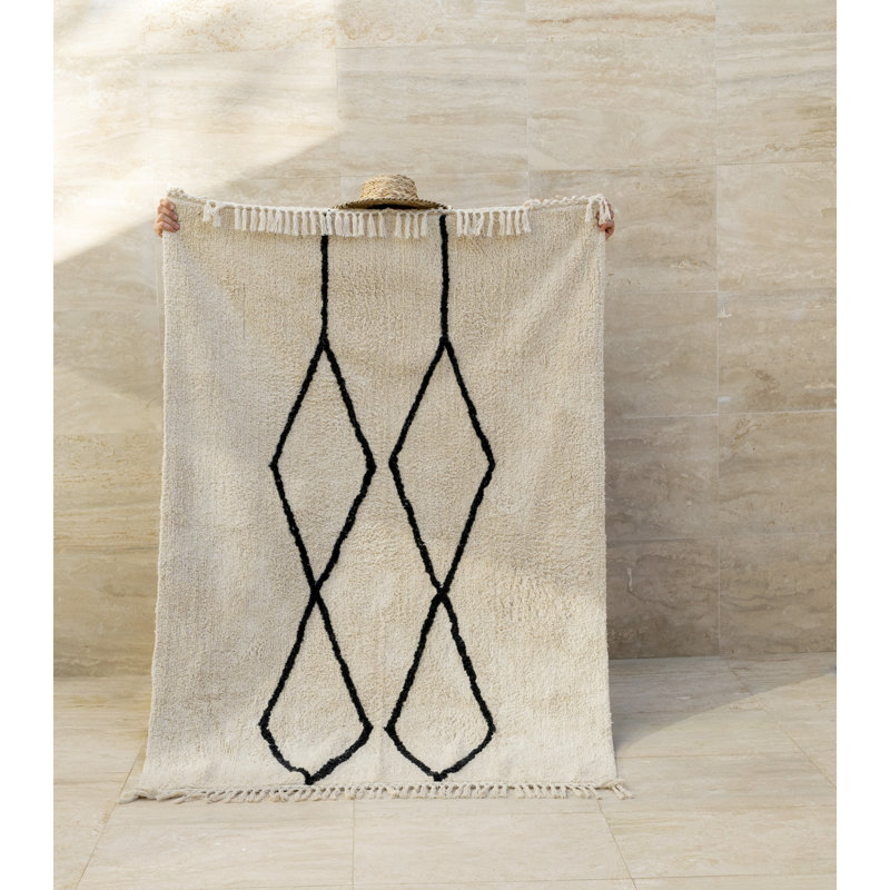 Adamski Moroccan Hand Woven Area Rug, Rectangle 120 x 180cm