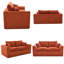 Canapé modulaire modulaire à 2 places avec housses de coussin amovibles, canapé en velours côtelé doux sans assemblage, mobilier de salon moderne-1099769611