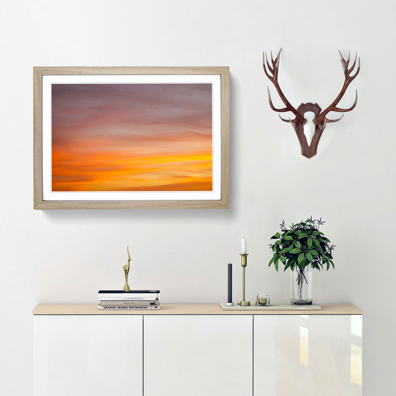 Magical Sky - Picture Frame Photograph Print, Oak, 40cm H x 60cm W x 2cm D