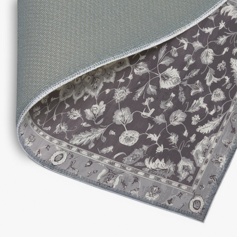Tapis gris d'intérieur et d'extérieur Tabriz, Rectangulaire 8 pi x 10 pi