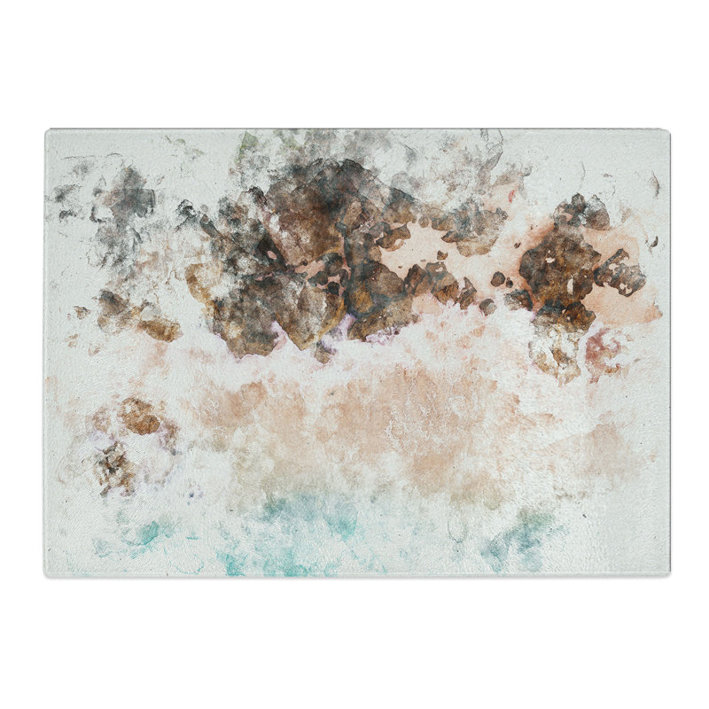 Tempered Glass Beach Lines Chopping Board, 28.5 cm x 39 cm