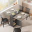 Table de salle à manger pliante pour 4 personnes, table de salle à manger extensible avec cadre en métal-1526924751-1526924749