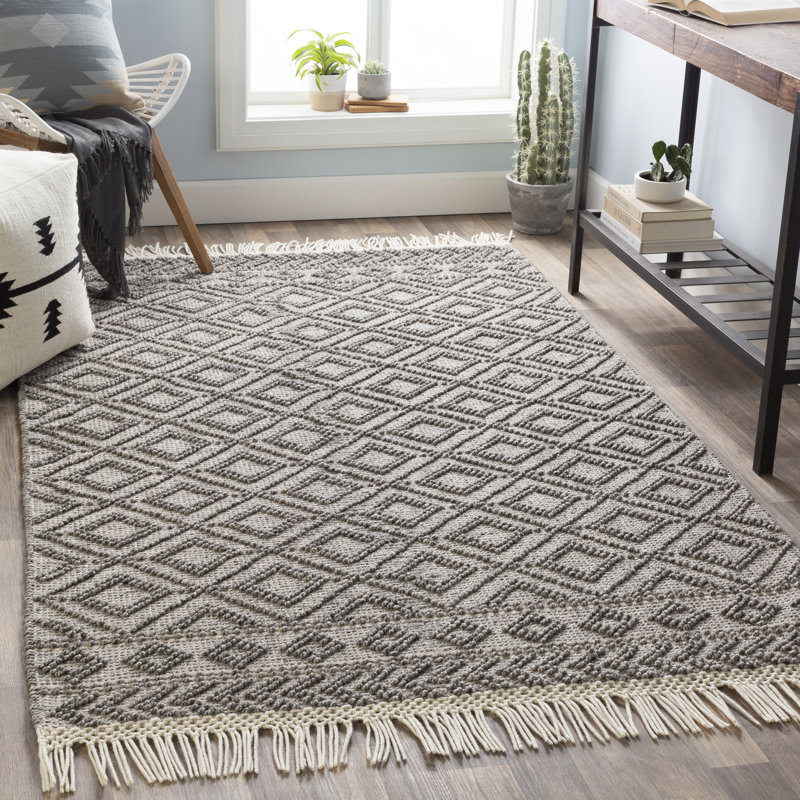 Carletta Wool Geometric Indoor Rug, Rectangle 8' x 10'