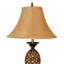Lampe de table en métal de 32 pouces de hauteur, finition bronze antique, design ananas
