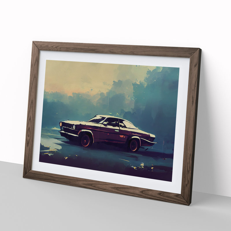Concept Car - Framed Print, 25cm H x 34cm W x 2cm D, Walnut