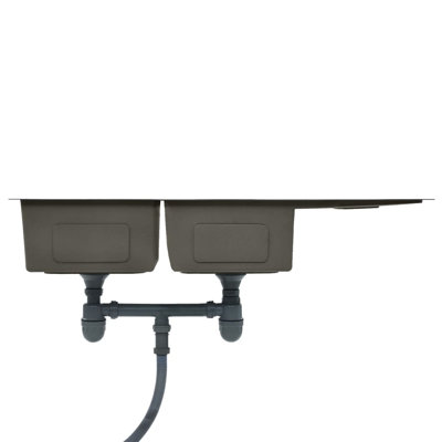 VidaXL Kitchen Sink Undermount Sink with Strainer Stainless Steel Sink Square