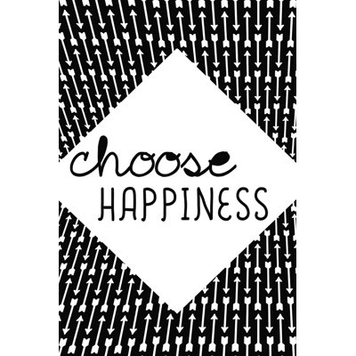 «Select Happiness», art textuel sur toile tendue