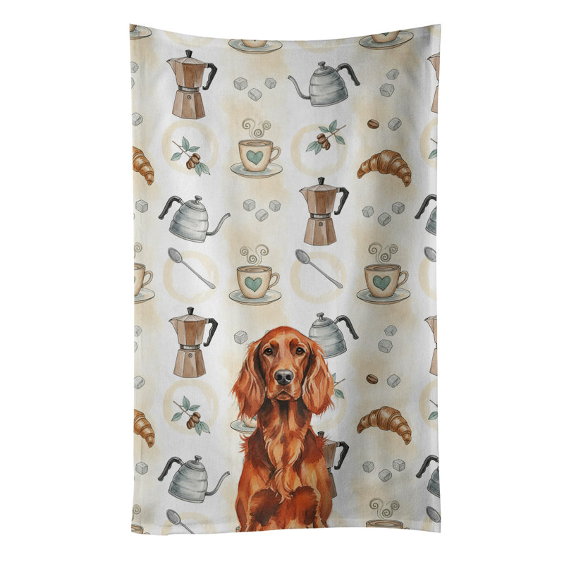 Irish Setter Coffee Bar Kitchen Towel, Irish Setter
