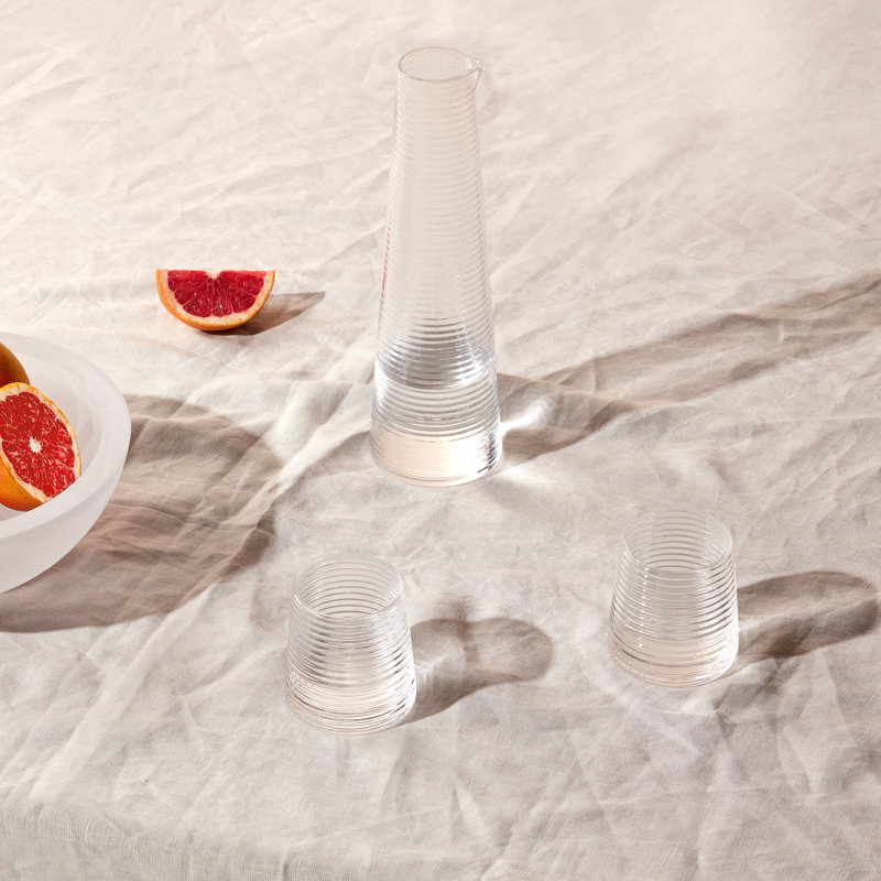 Poem 6.76oz. Handmade Crystal Drinking Glass Set, Clear