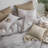MooMee Duvet Cover Set with Zipper Closure & 8 Interior Ties 100% Washed Cotton Twill Soft Linen Like Textured-107383171-115279054