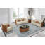 3 Pieces Makassar Sofa Set Lite Grey & Taupe Italian Leather-1793851412