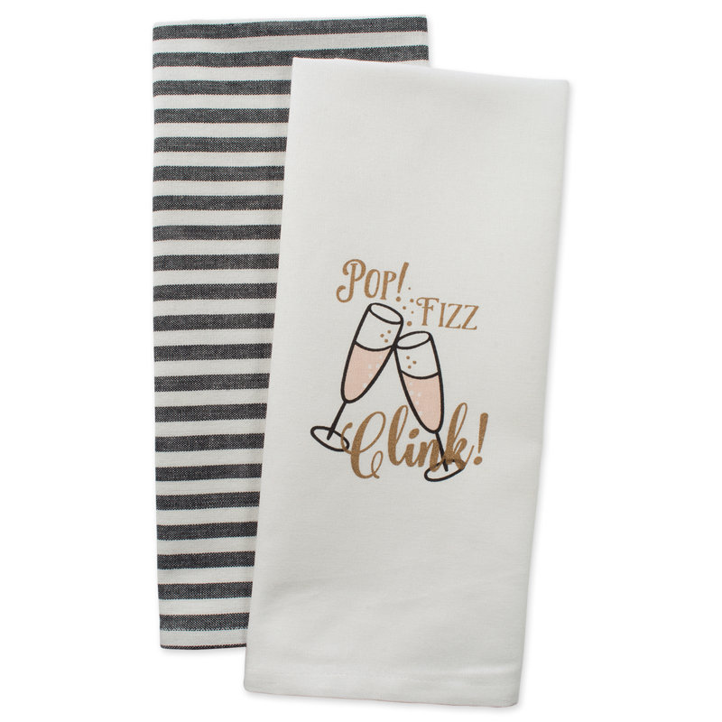 Edge Pop Fink Clink! Ensemble de linge à vaisselle imprimé 2 pièces