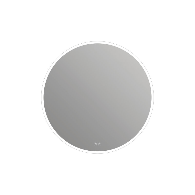 Miroir à DEL de 36 po avec rétroéclairage Bennett, luminosité et température réglables au toucher, désembueur de miroir chauffant, réglages de mémoire