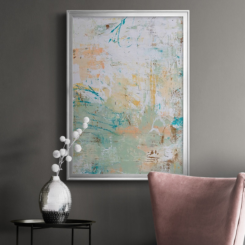 Island Jungle - peinture à cadre unique, H 36,5 po x l 26,5 po x P 1,25 po, Argent