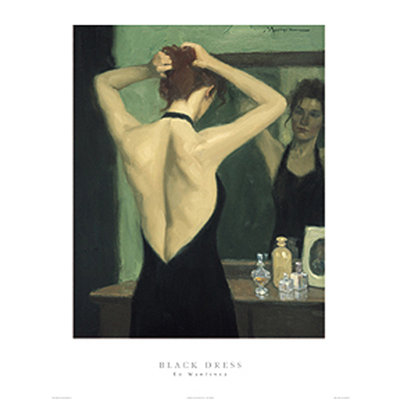 «The Black Dress» par Ed Martinez, impression sur toile non encadrée