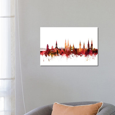 Lubeck, Germany Skyline by Michael Tompsett - Wrapped Canvas Gallery-Wrapped Canvas Giclée
