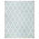 Rodgers Hand Woven Flat Weave Wool/Cotton Geometric Rug in Light Blue/Ivory