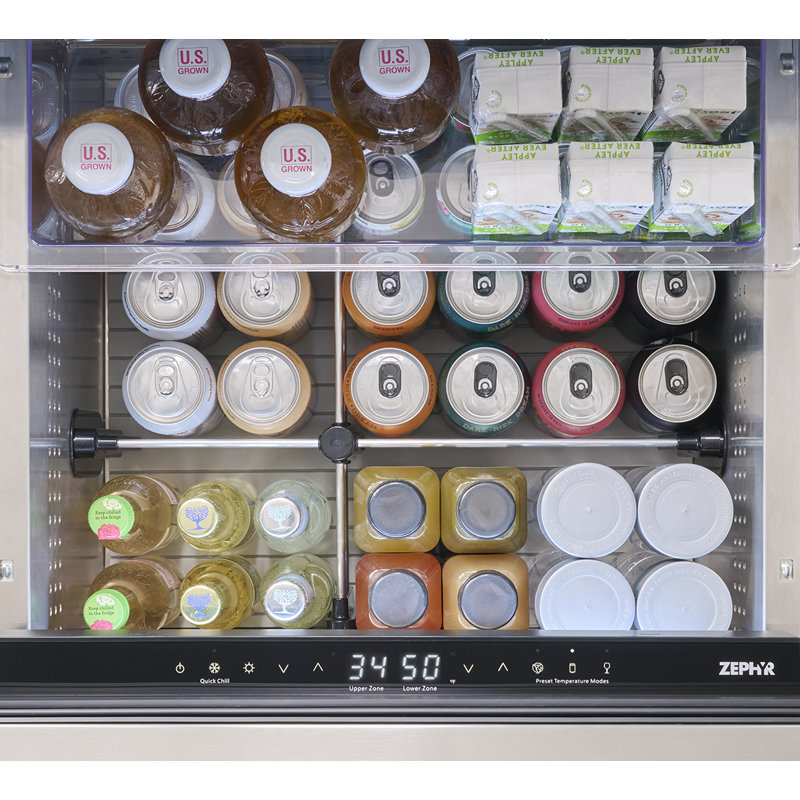 Zephyr Presrv 24 In. 5.1 cu. ft. Dual Zone Outdoor Refrigerator Drawers