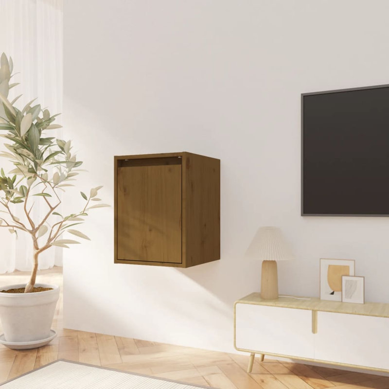 Armoire murale en bois massif, Brun pâle