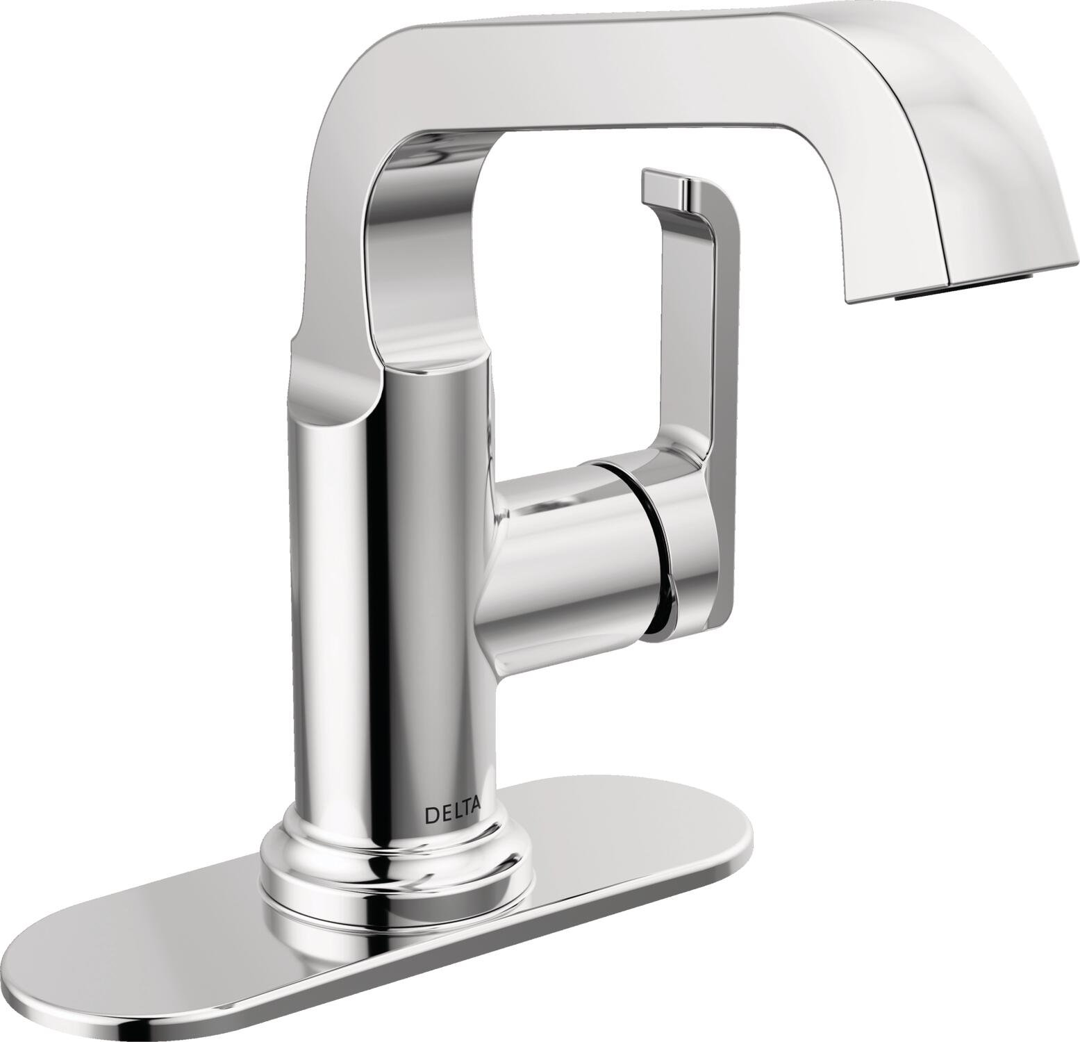 Tetra Single-Hole Faucet with Drain Assembly, Lumicoat Chrome