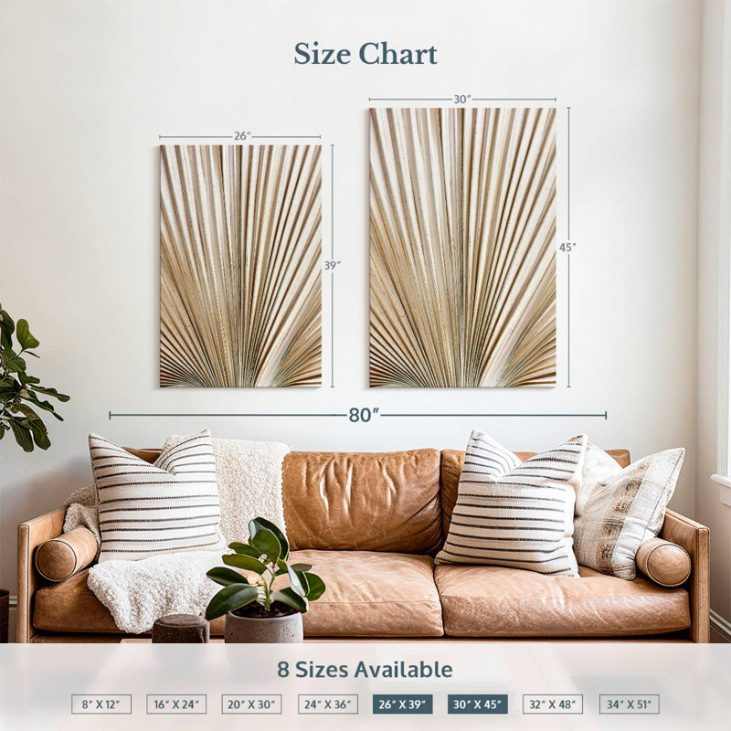 Harnek Dried Palm Leaf, 39" H x 26" W
