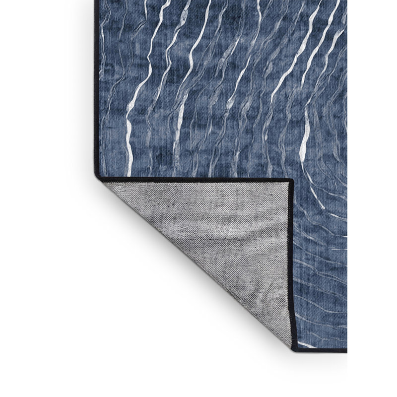 Machine Washable Gray Area Rug, Rectangle 5' x 7'