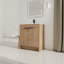 Meuble-lavabo autoportant avec lavabo en céramique et portes d'armoire à fermeture en douceur
