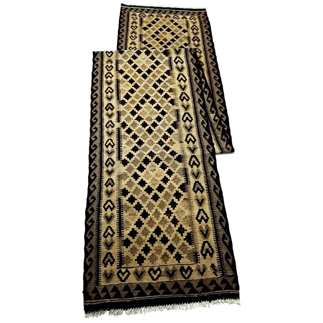 Runner Renken Geometric Hand Woven 100cm X 490cm Area Rug