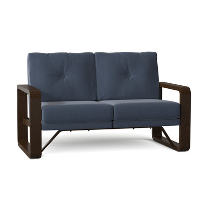 Vale 60.5'' Wide Aluminum Loveseat with Cushions